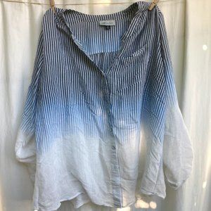 Ombre Striped Button Down